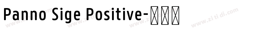 Panno Sige Positive字体转换